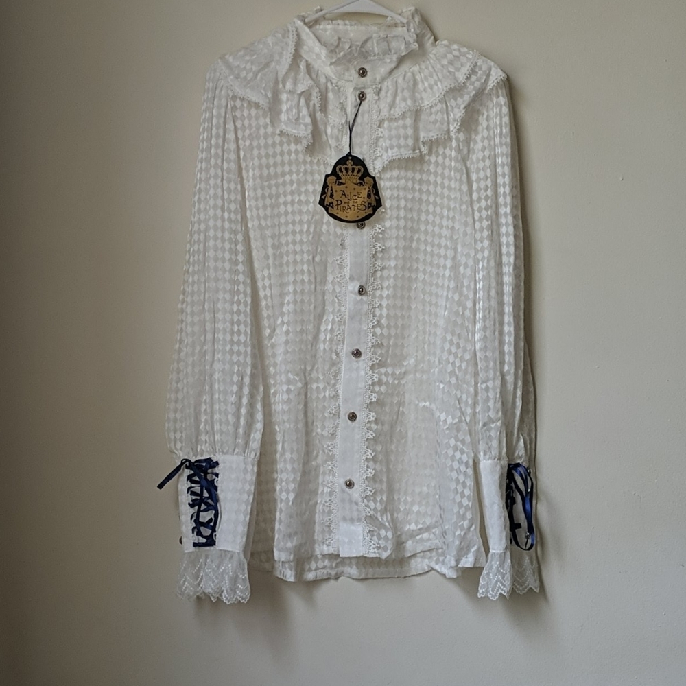 Victorian Lolita Japanese lace ruffle blouse